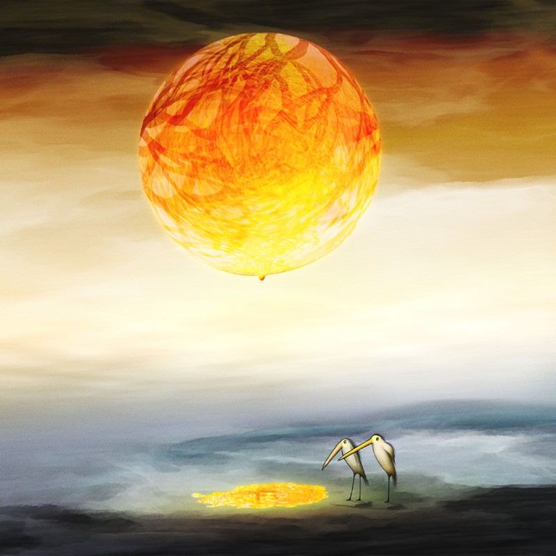 ジクレー版画「太陽がこぼれてるよ！」